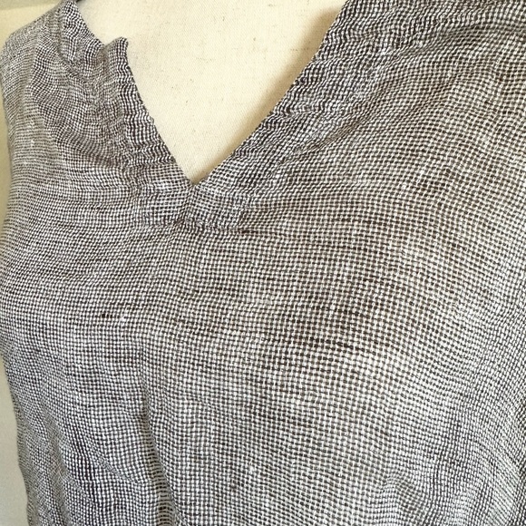 J. Jill Pure Jill Medium M Linen Boxy Tunic Top Open Weave Pull Over - Picture 4 of 9